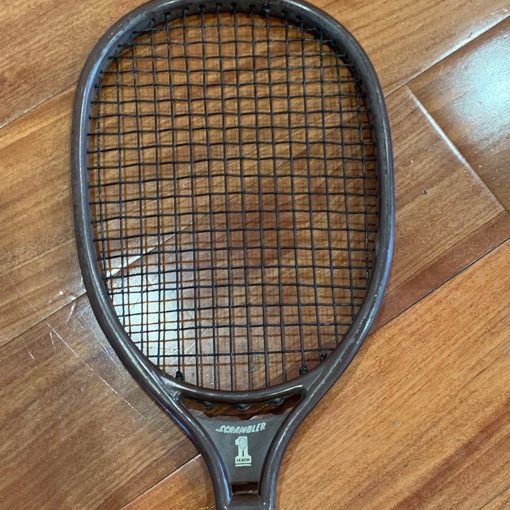 Vintage Brown Racquetball Racket - Picture 3 of 9